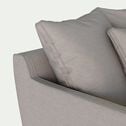 Canapé 1.5 places fixe en tissu - gris borie-LENITA
