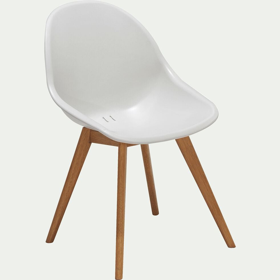 Chaise De Jardin Blanche En Resine Et Eucalyptus Montreux