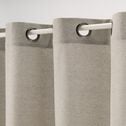 Rideau à œillets en polyester chambray 140x250cm - gris clair-CORBIN