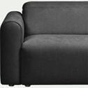 Canapé 3 places relax gauche en tissu - gris anthracite-SACHA