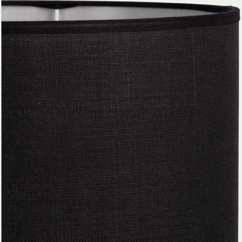Abat-jour en coton D30cm - noir calabrun-MISTRAL