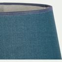 Abat-jour tambour en coton D18cm - bleu figuerolles-MISTRAL