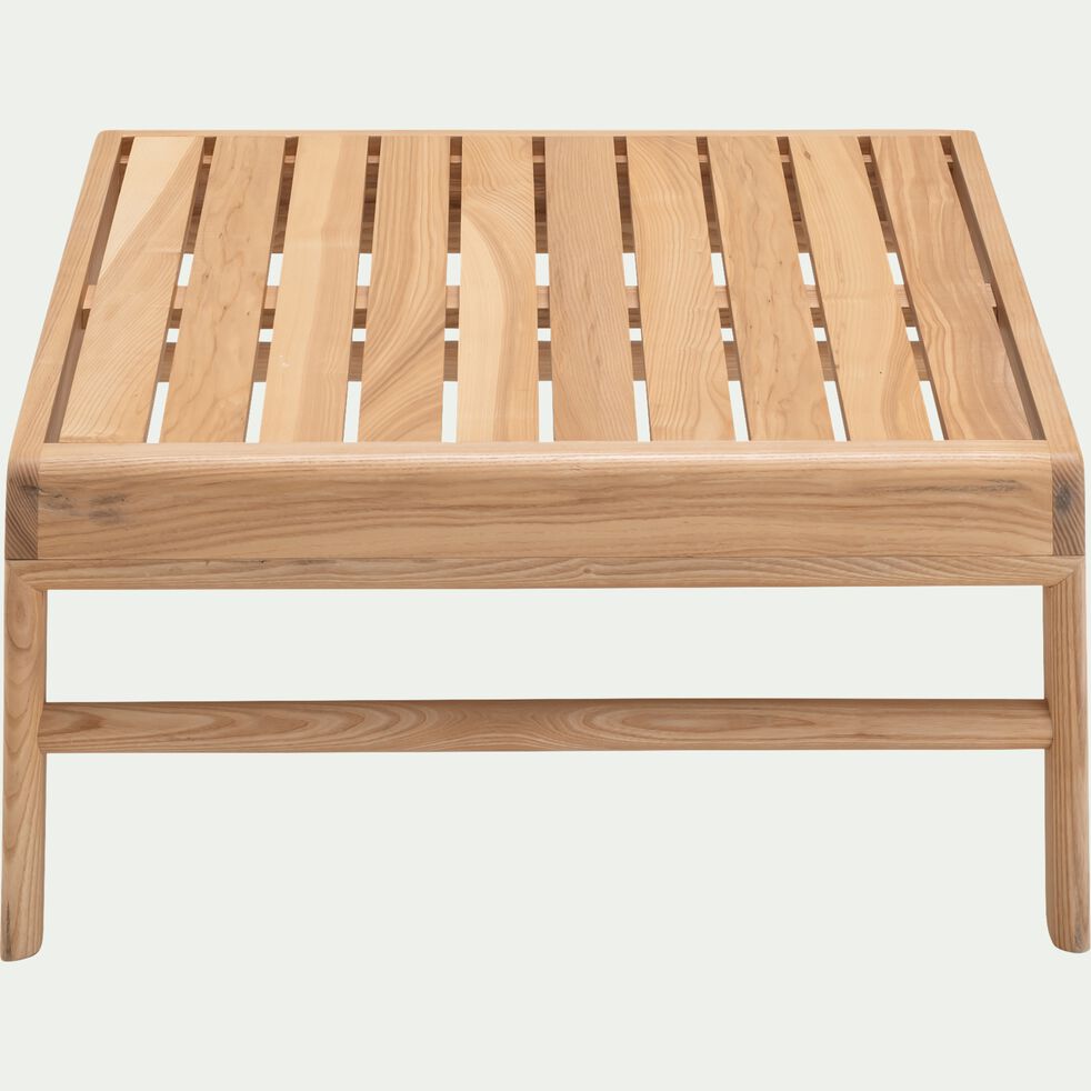 Table basse de jardin carrée en bois de frêne - bois clair-CALAVON