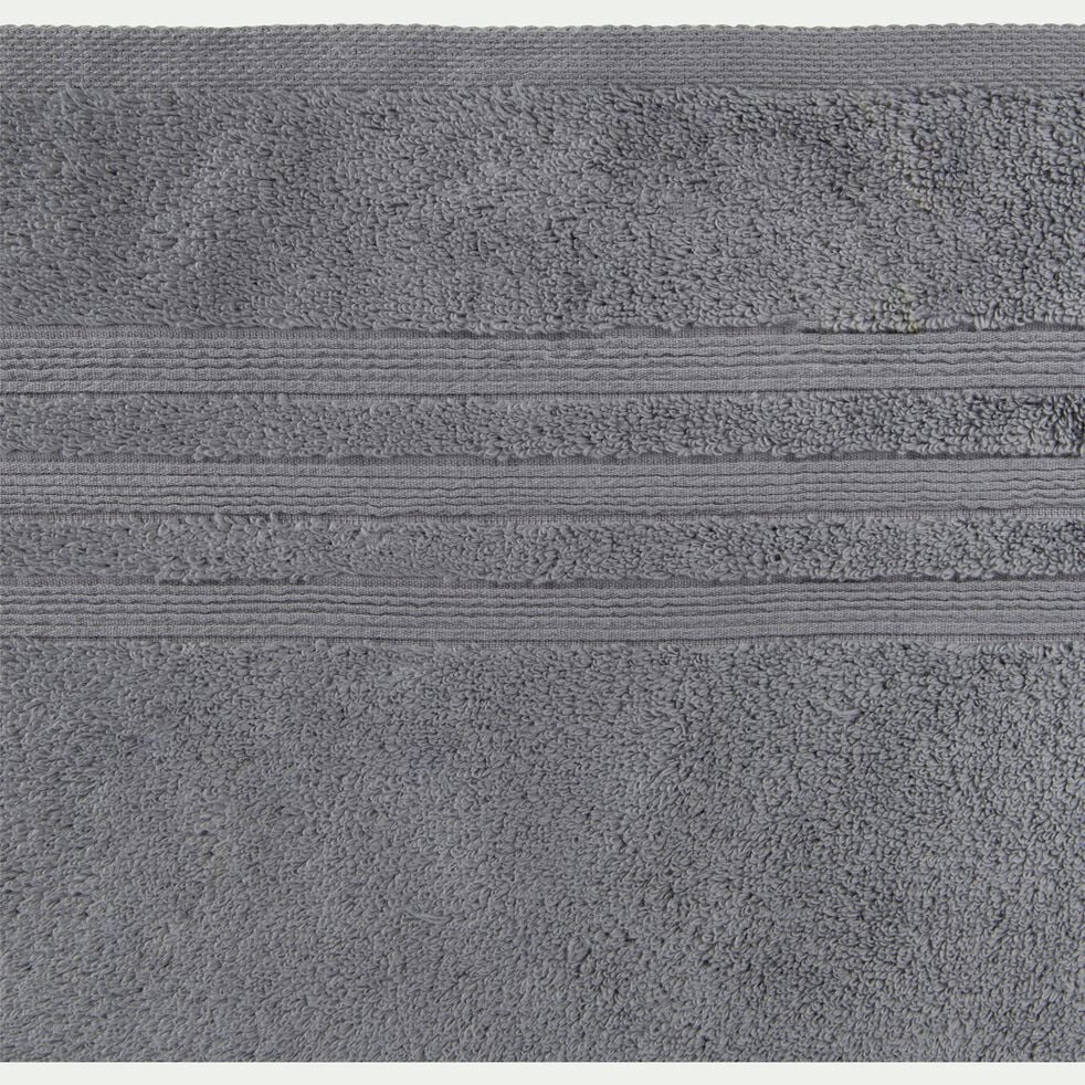 Drap de bain bouclette en coton - gris anthracite 100x150cm-NOUN