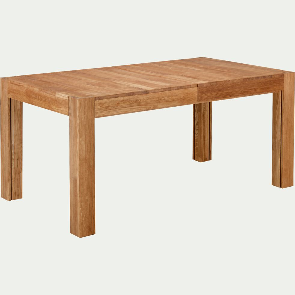 Table de repas extensible en chêne massif - bois clair (6 à 12 places)-JAKOB
