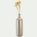 Vase bouteille en grès H25,5cm - beige alpilles-VOUGNE