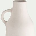 Vase pichet en faïence H51cm - blanc-KAMU