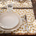 Lot de 2 sets de table en coton enduit motif figuier - jaune argan 35x48cm-FIGUIER