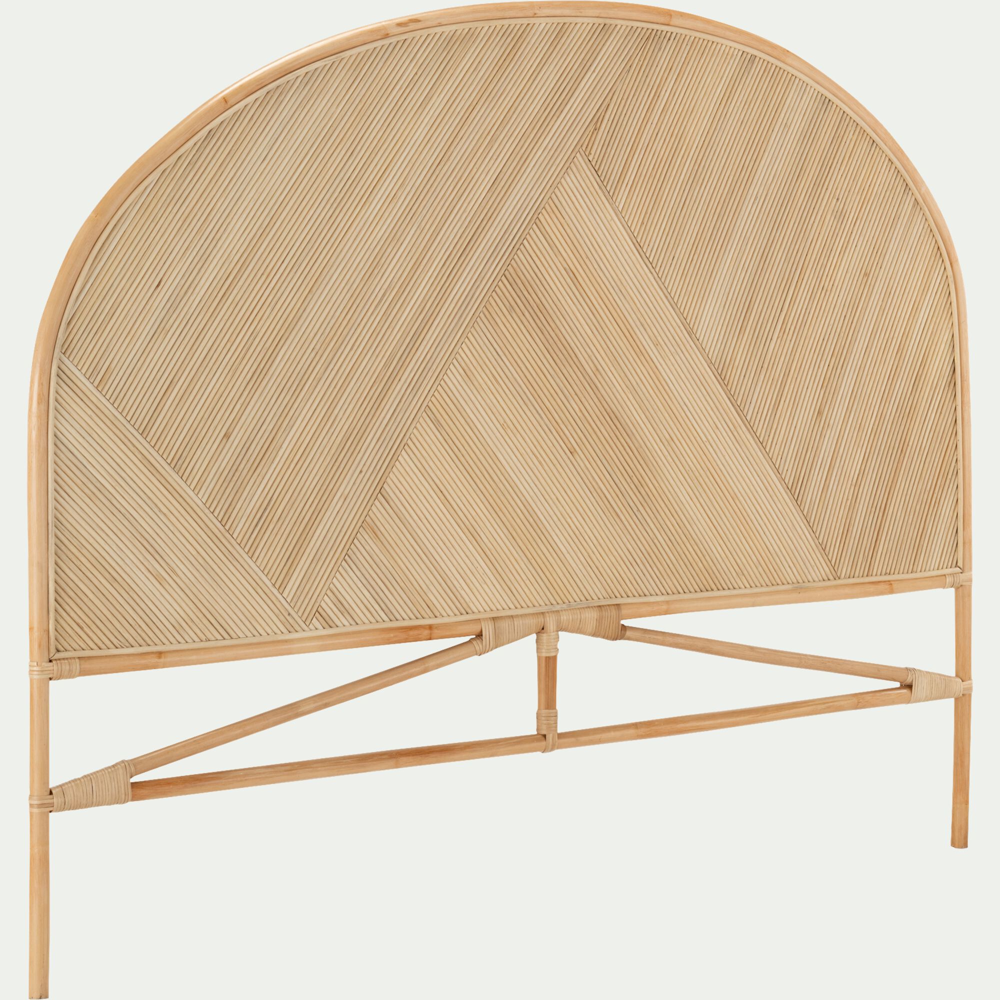 Tête de lit ronde en rotin 135x170cm - bois clair - MARIETTA | alinea