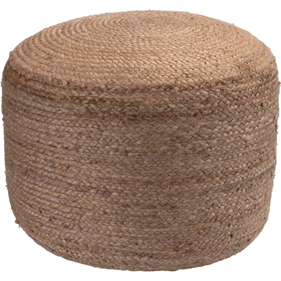 Pouf en jute 50x50x40cm NAÏA coussins de sol et poufs alinea