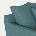 Canapé 1,5 places fixe en tissu - bleu niolon-LENITA