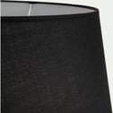 Abat-jour tambour en coton - D45cm noir-MISTRAL