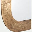 Miroir ovale en métal vieilli - doré 58,5x73cm-POMONTE