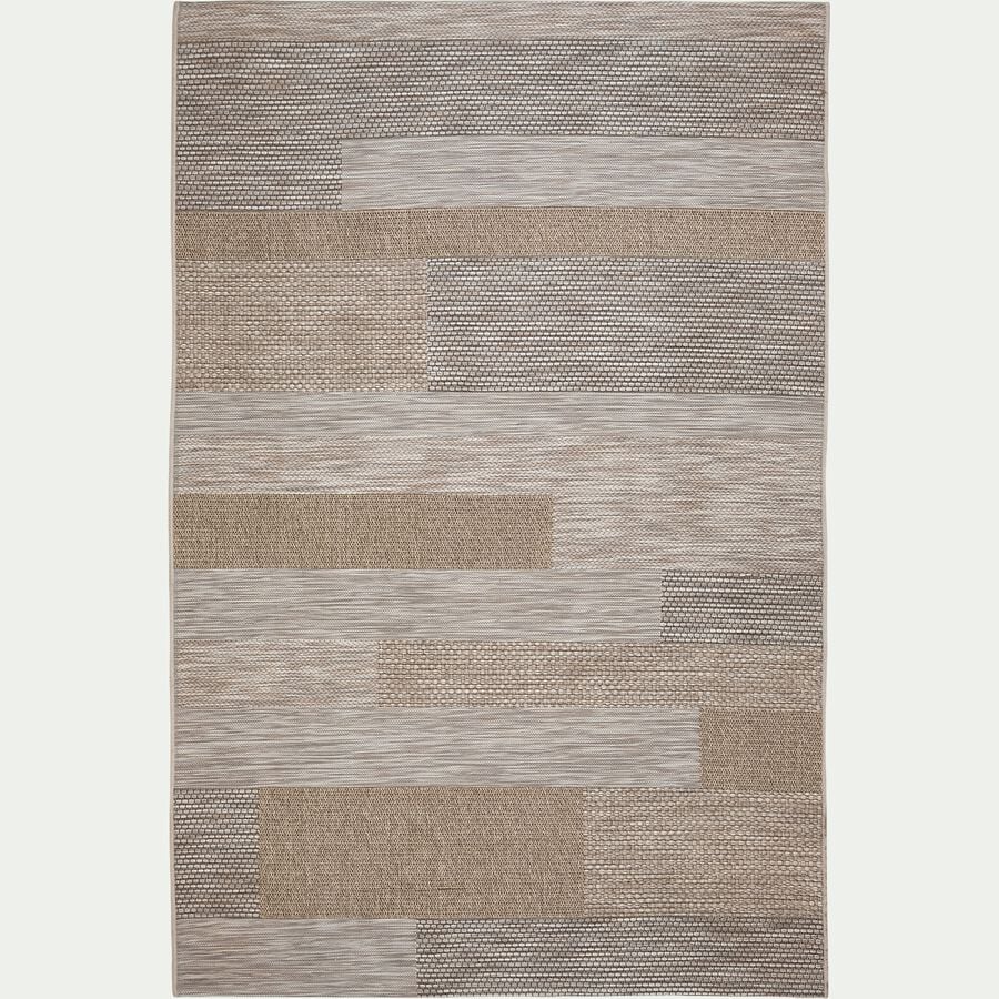 Tapis intérieur et extérieur à motifs rectangulaires 160x230cm - marron-CAPUCINE
