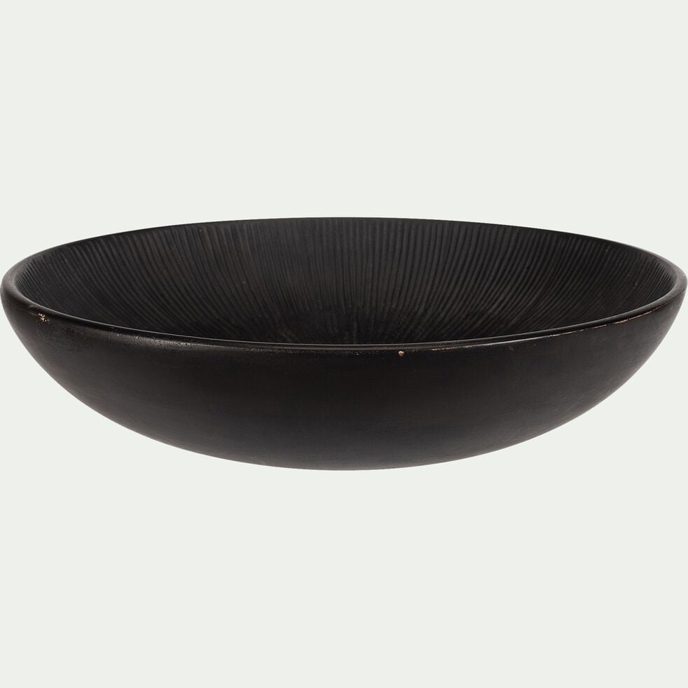 Coupe décorative en bois de manguier D29cm - noir-ELIDE