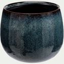 Cache-pot en céramique D21cm - bleu niolon-GIONA