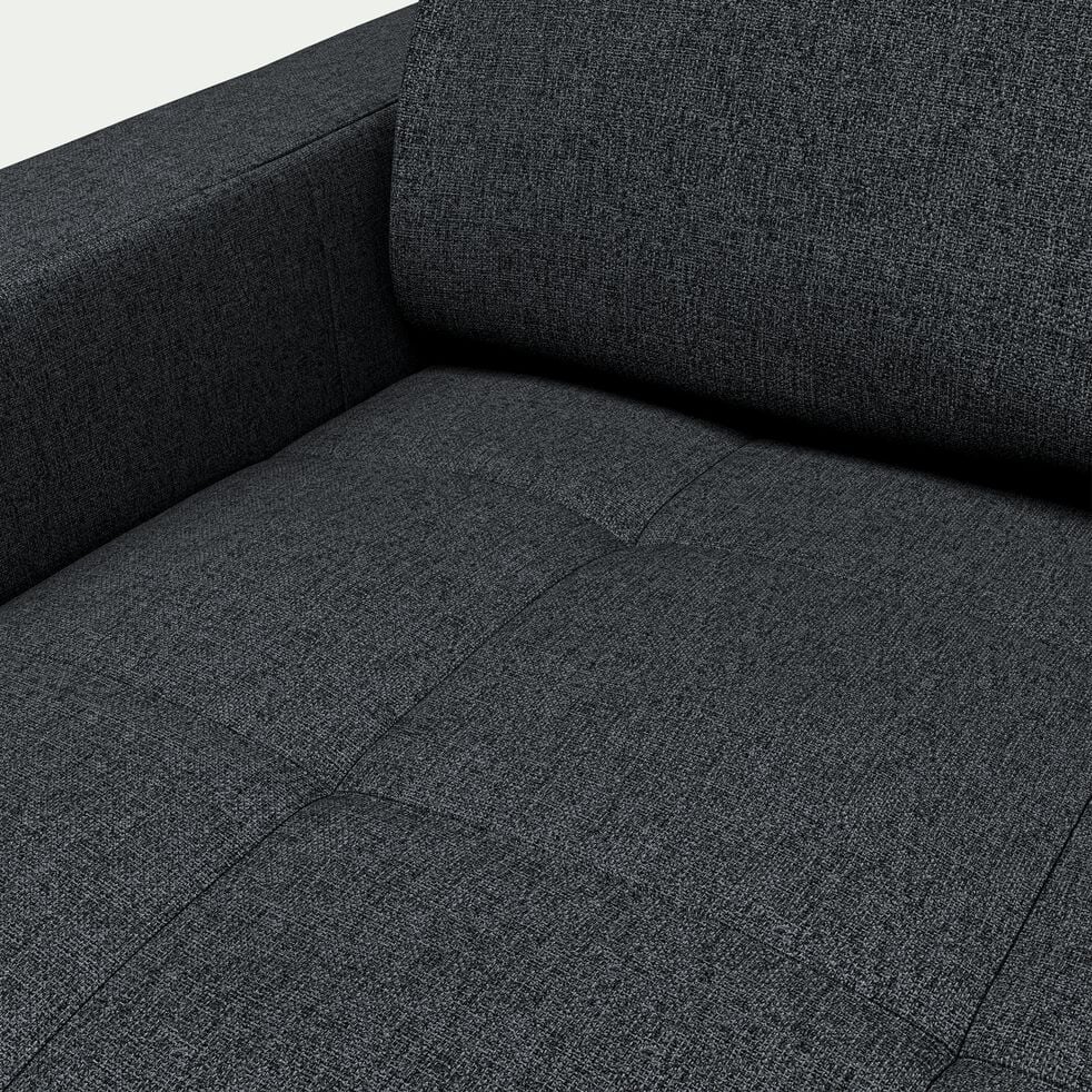 Canapé d'angle réversible en tissu pop avec accoudoirs 20cm - gris anthracite-MAURO