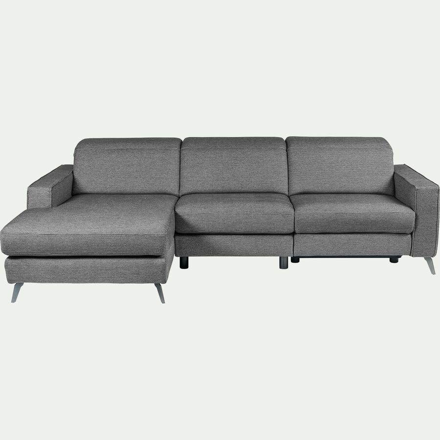 Canapé d'angle gauche relax en tissu - gris restanque-SALVIA