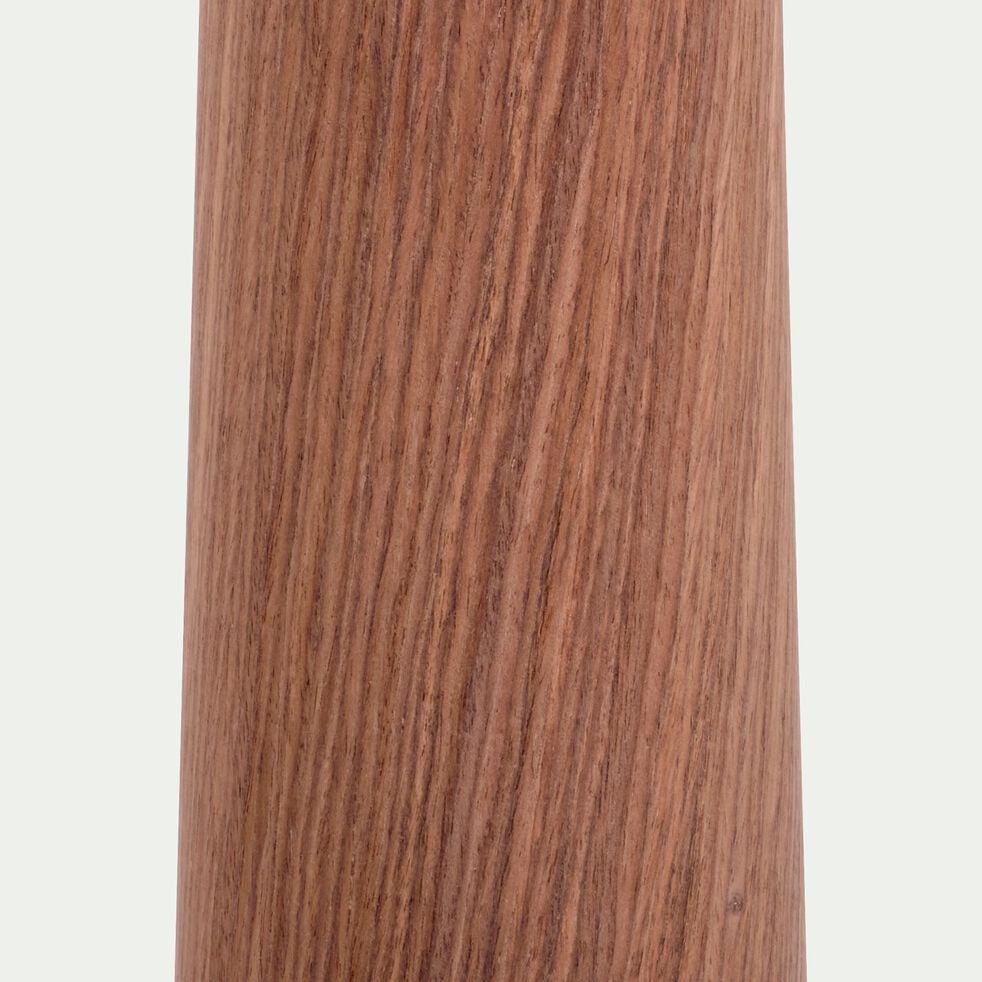 Pied de lampadaire en métal effet bois H157cm - bois foncé-KONE