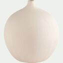 Vase boule en faïence H33cm - blanc-ANAS