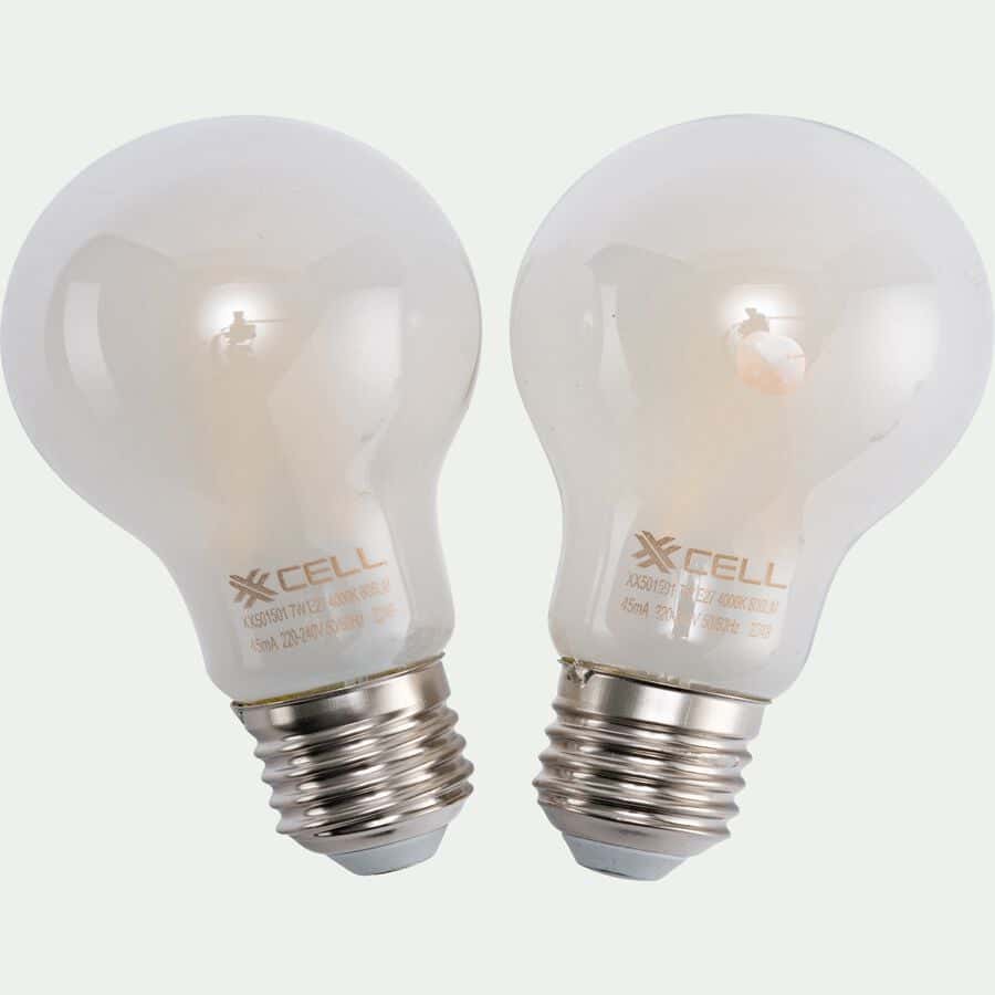 Lot de 2 ampoules LED standard luminosité moyenne - blanc-STANDARD