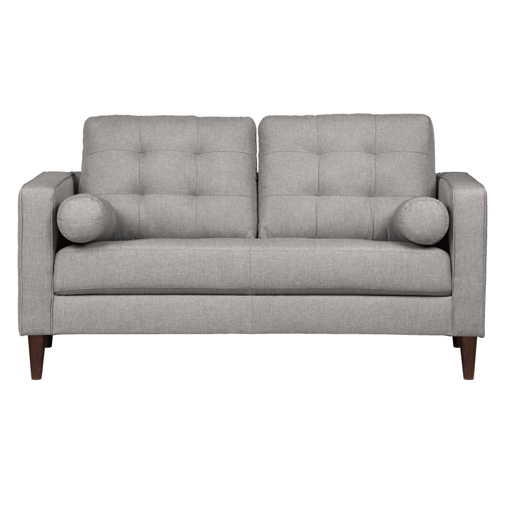 Romeo Canapé 2 Places Fixe En Tissu Gris Borie