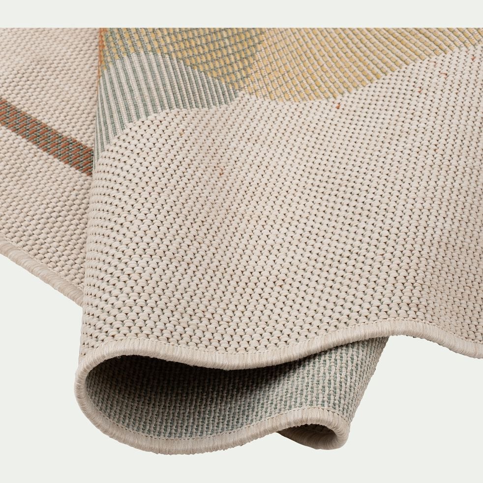 Tapis intérieur et extérieur à motifs organiques 160x230cm - beige-MELA
