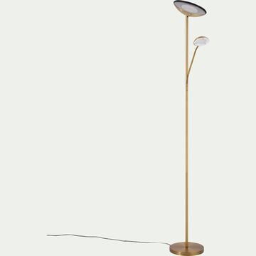 Lampadaire électrifié droit en acier H180cm - doré-ZENITH