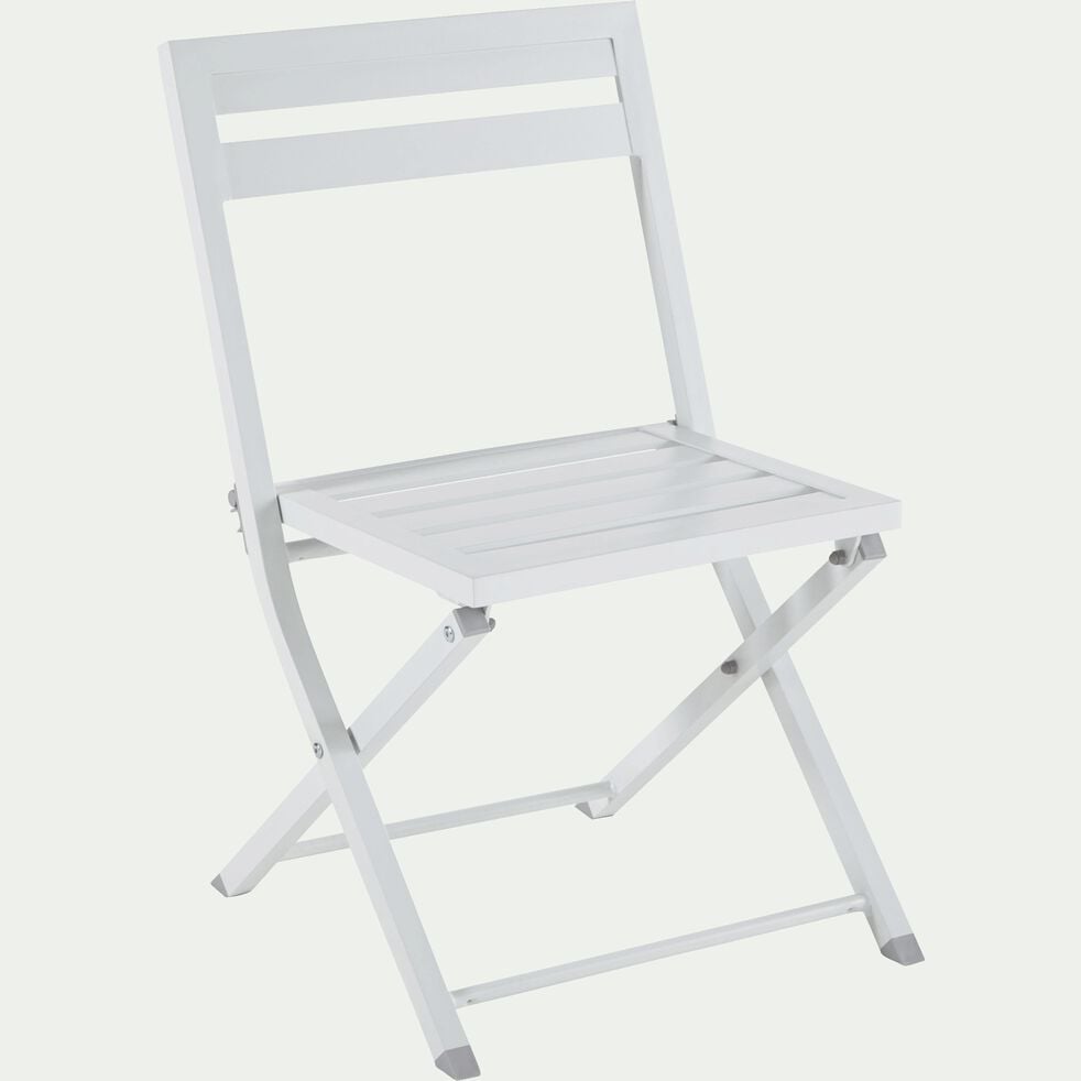 Chaise De Jardin Pliante Blanche En Aluminium Blanco Chaise De