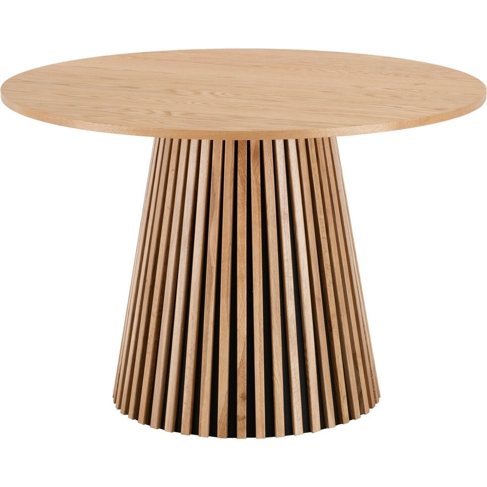 Table ronde fixe en chêne - bois clair (4 places) - ITALO...