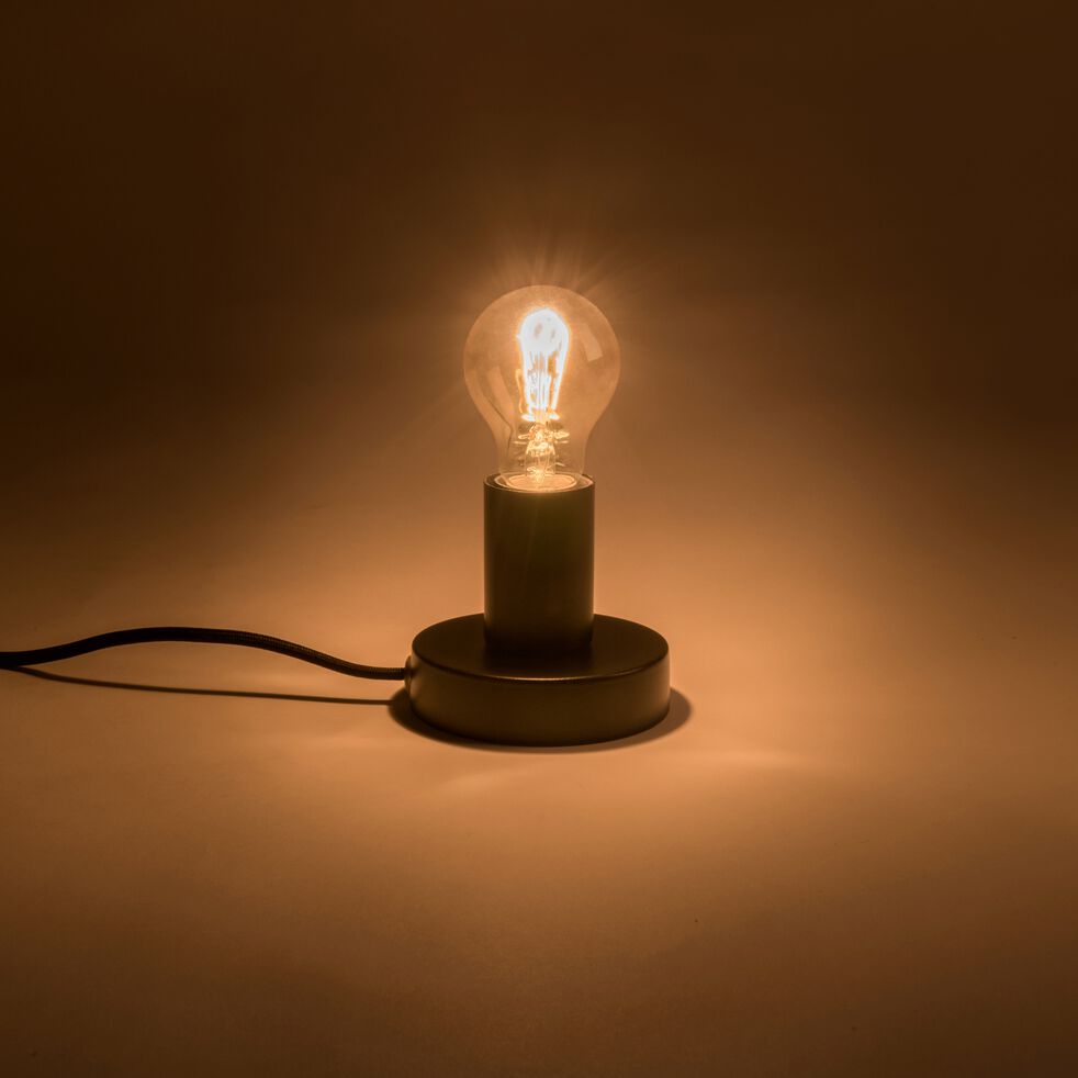 Lampe applique en m tal noir D10xH9cm ODERA applique Lampe applique en m tal noir D10xH9cm ODERA applique