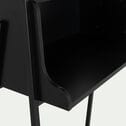 Bureau bois et métal noir avec 2 tablettes L80cm - noir-ESTANIER