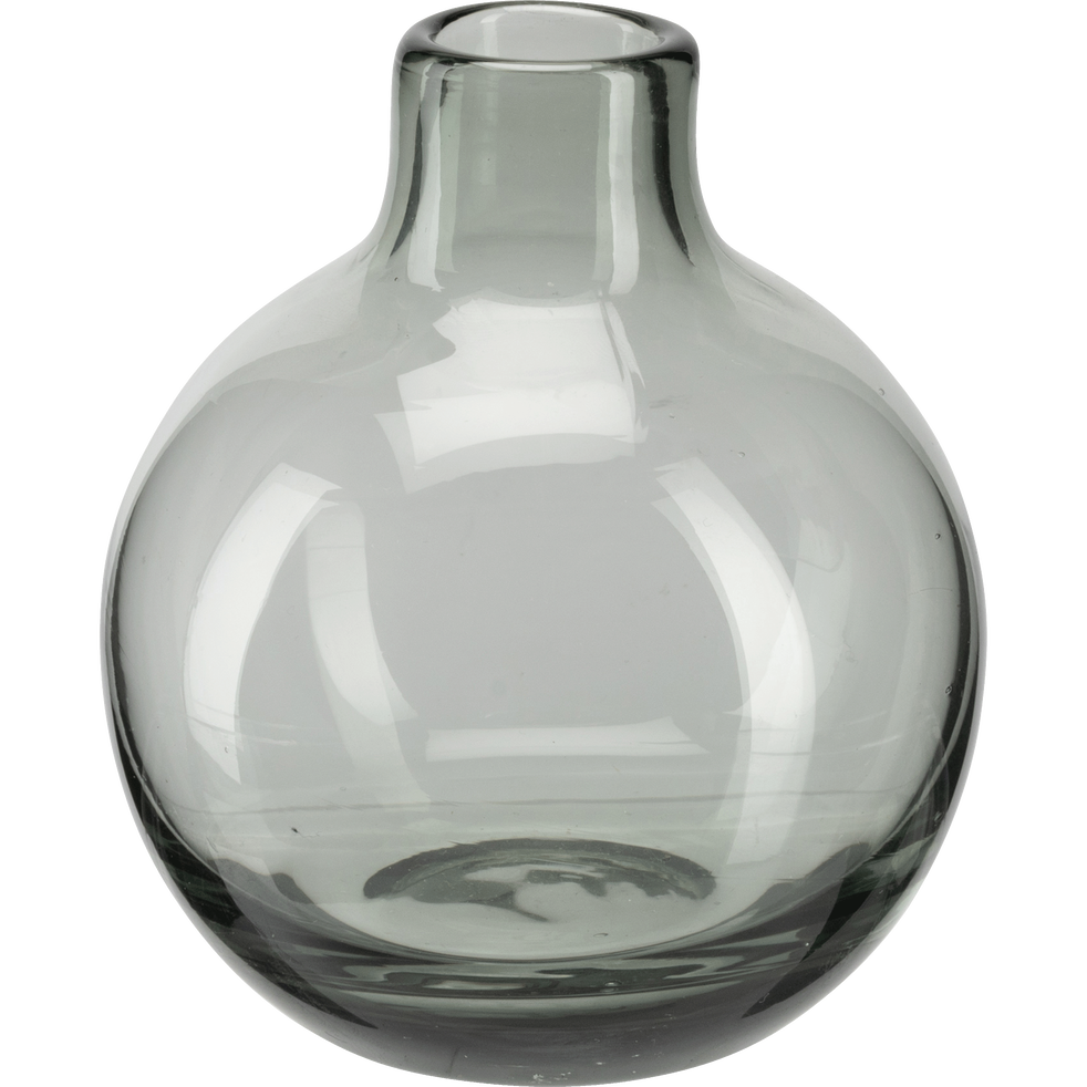 Vase rond en verre vert olivier H11 cm TAPHOS alinea