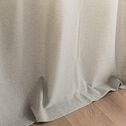 Rideau à œillets en polyester chambray 140x250cm - gris clair-CORBIN