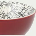 Coupelle en porcelaine motifs laurier D11,5cm - rouge sumac-AIX