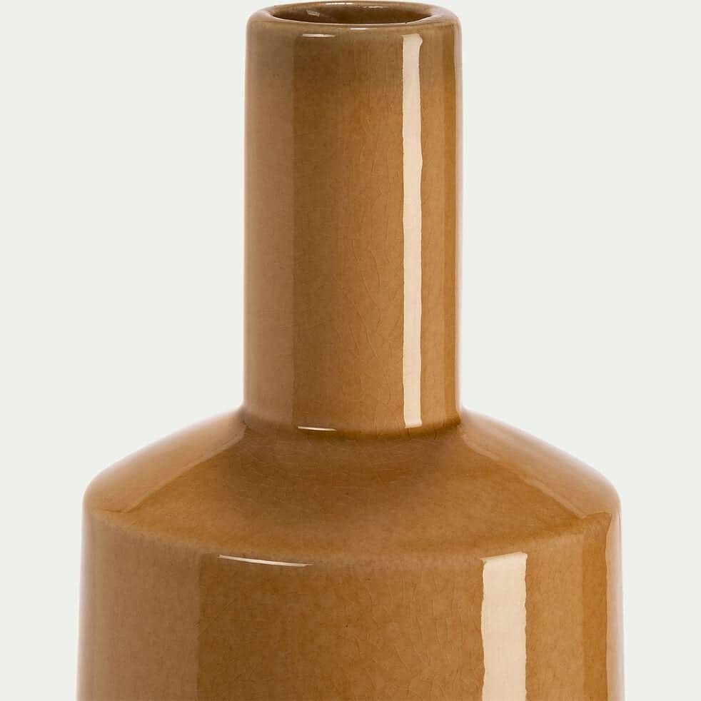 Vase bouteille bicolore en céramique H38,5cm - jaune cardinal-LAMBERT