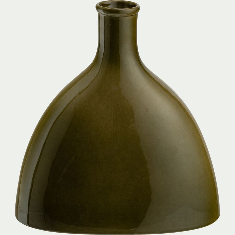 Vase soliflore en grès céramique H28,5xl15cm - vert-SAVINES