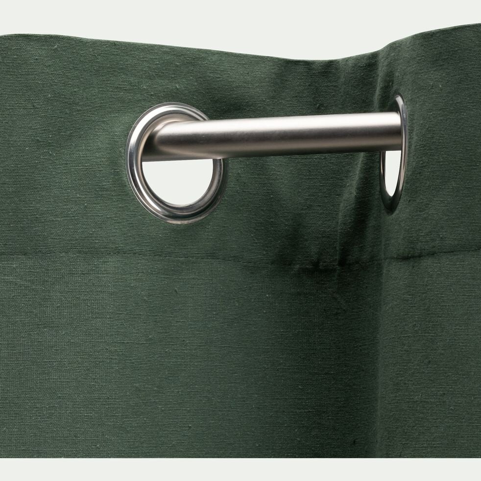 Rideau à œillets en coton 140x250cm - vert cèdre-CALANQUES