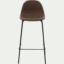Chaise de bar rétro marron - H66cm-CHARLOTTE
