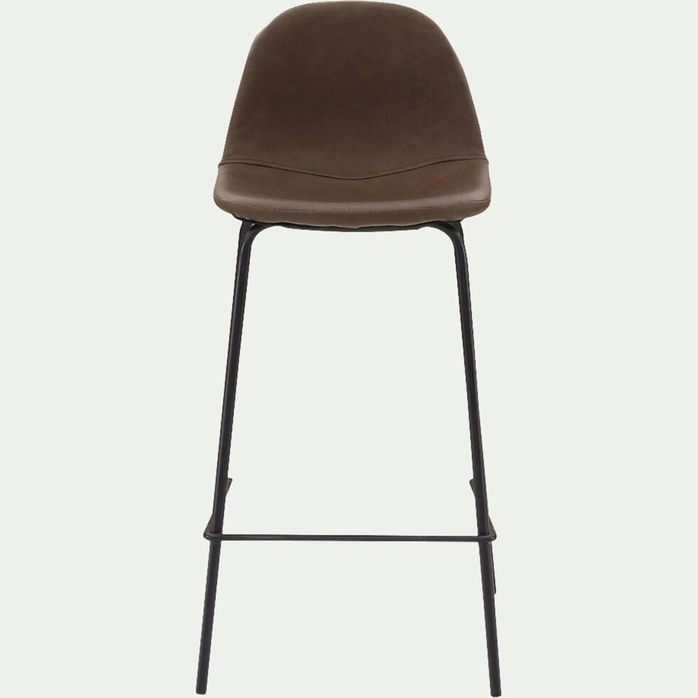 Chaise de bar rétro marron - H66cm-CHARLOTTE