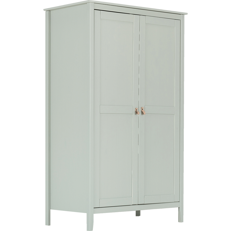 Armoire 2 portes pin massif vert olivier LISON armoires alinea