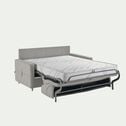 Canapé 4 places convertible en tissu matelas densité 35kg/m3 - gris borie-GAYA
