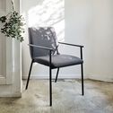 Chaise en tissu avec accoudoirs - noir-JASPER