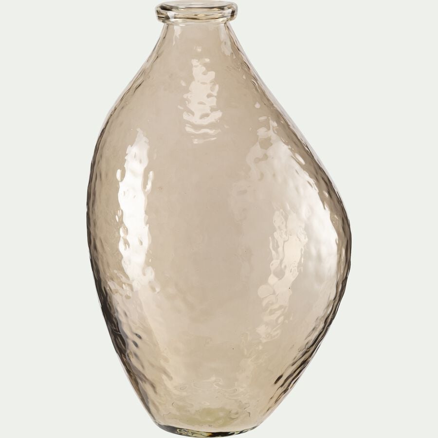 Vase contemporain en verre recyclé H34cm - orange-KASIN