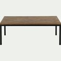 Table basse rectangle en bois recyclé - bois foncé-BARGA
