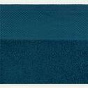 Lot de 2 serviettes invités en coton peigné - bleu figuerolles 30x50cm-AZUR