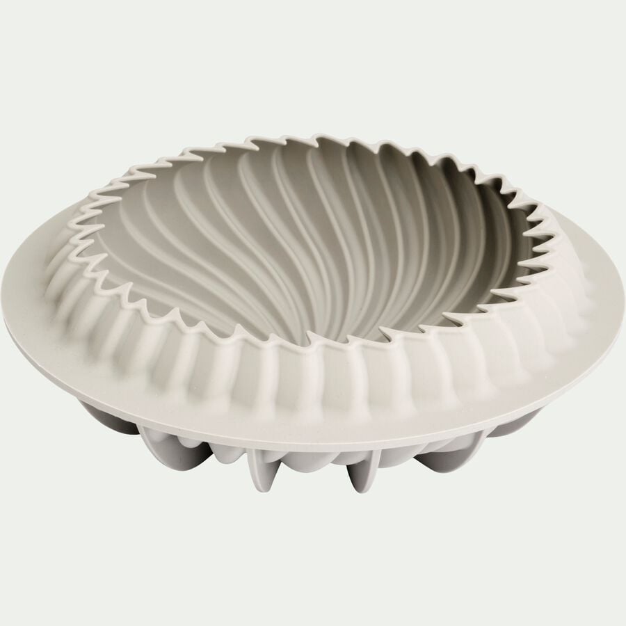 Moule à gâteau en spirale en silicone platinium D19,5cm - gris-SILIKOMART