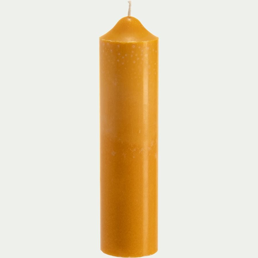 Bougie cylindrique D5xH20cm - jaune-CELESIA