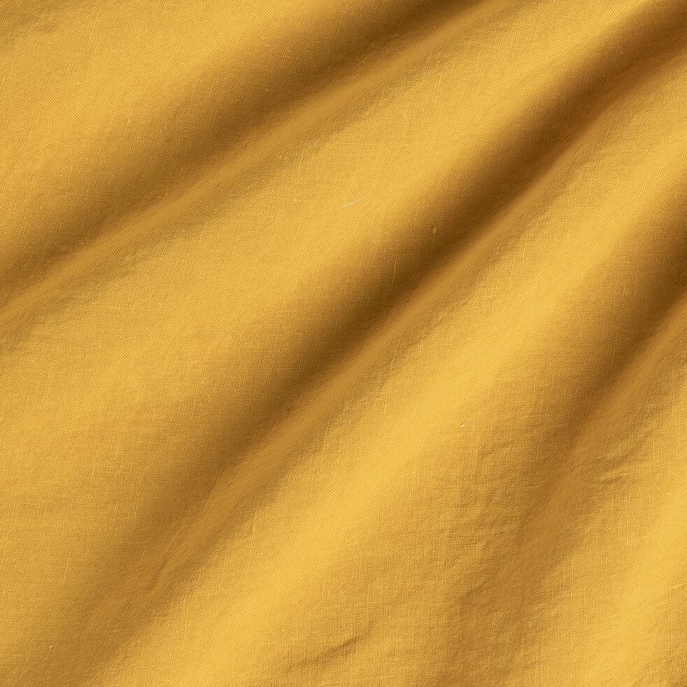 Housse de couette en lin lavé 260x240cm - jaune argan-VENCE