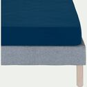 Drap housse en coton bio 140x200cm b30cm - bleu abysse-ORGANICA